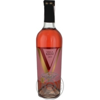 Wine muscat Villa krim pink semisweet 9-13% 750ml - buy, prices for MegaMarket - photo 1
