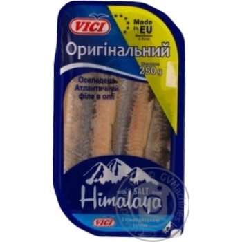 Оселедець Vici Атлантичний оргигінальний філе в олії 250г х6 купить, цены на МегаМаркет - фото 1