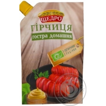 Гірчиця Щедро Гостра домашня 200г купити, ціни на МегаМаркет - фото 1