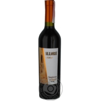 Вино Allore Select Sangiovese ординарное красное сухое 9,5-14% 0,75л купить, цены на МегаМаркет - фото 1