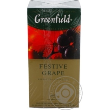 Чай Greenfield трав'яний Festive Grape 25шт*2г купити, ціни на МегаМаркет - фото 3