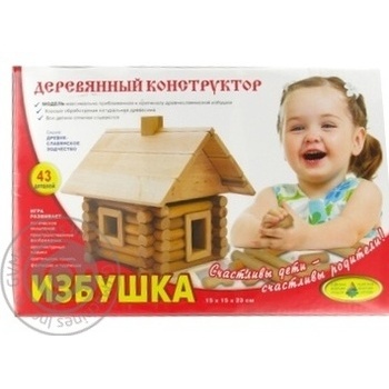Конструктор деревянный Домик купить, цены на МегаМаркет - фото 1