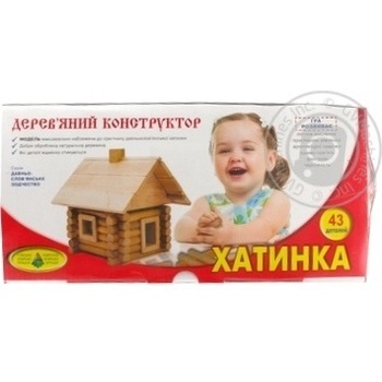 Конструктор деревянный Домик купить, цены на МегаМаркет - фото 2