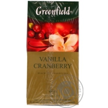 Чай Greenfield черный Vanilla Cranberry 25шт*1.5г купить, цены на МегаМаркет - фото 2