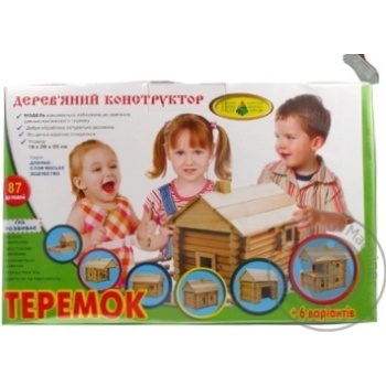 Конструктор Теремок дерево 74детали купить, цены на МегаМаркет - фото 1