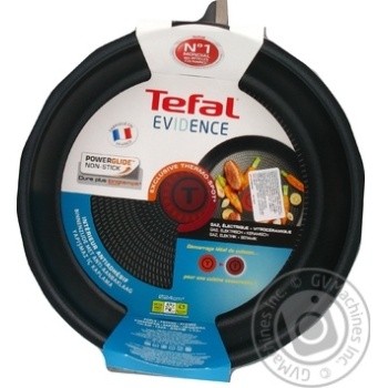Сковорода Tefal Evidence з антипригарним покриттям Powerglide та індикатором нагрівання d24см купити, ціни на МегаМаркет - фото 1