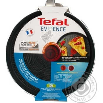 Сковорода для блинов Tefal Evidence с антипригарным покрытием Powerglide и индикатором нагрева d25см купить, цены на МегаМаркет - фото 1