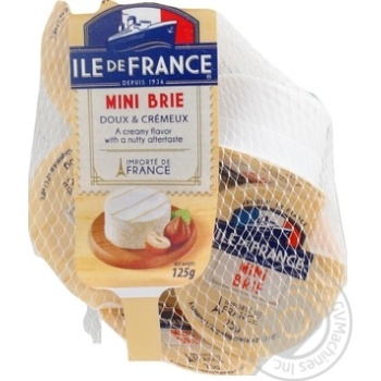 Сыр Ile de France Mini Brie мягкий 5*25г купить, цены на МегаМаркет - фото 1