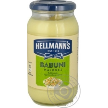 Майонез Hellmann's Babuni 65% 420мл купити, ціни на МегаМаркет - фото 1