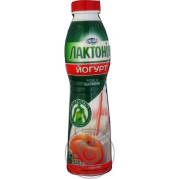 Lactonia peach yogurt  with lactulose 1.5% 500g - buy, prices for NOVUS - photo 1