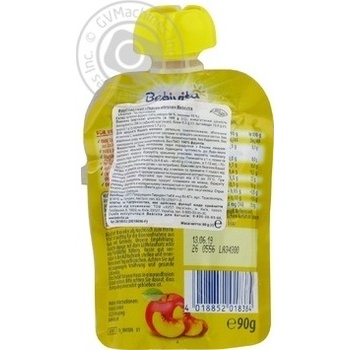 Пюре фруктовое Bebivita персик-яблоко 90г купить, цены на МегаМаркет - фото 2