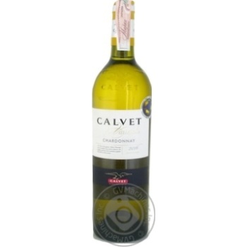 Wine chardonnay Calvet white dry 12% 2008year 750ml glass bottle France - buy, prices for MegaMarket - photo 1
