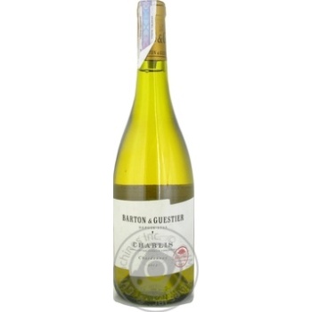 Wine chardonnay Barton&guestier white dry 12.5% 2007year 750ml glass bottle Chablis France - buy, prices for MegaMarket - photo 1