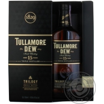 Віскі Tullamore Dew Trilogy 15yo Box 0.7л х6 купити, ціни на МегаМаркет - фото 1