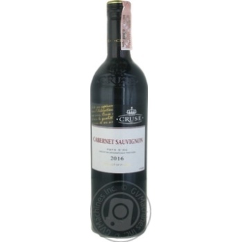 Вино Cruse Cabernet Sauvignon червоне сухе 0.75л х6 купить, цены на МегаМаркет - фото 1