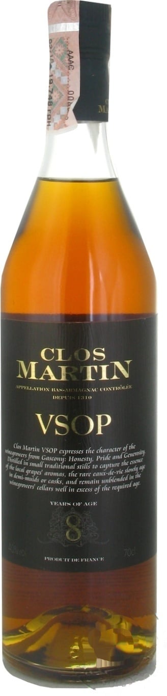 

Арманьяк Clos Martin VSOP 8 лет 40% 0,7л