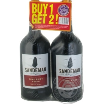 Вино Sandeman Ruby Porto красное сладкое 19.5% 2х0,75л - купить, цены на МегаМаркет - фото 2