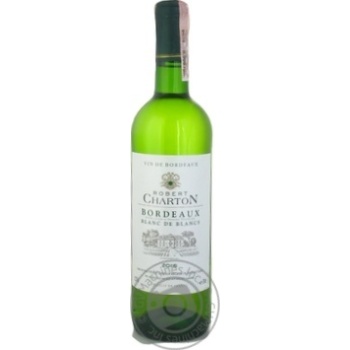 Вино Robert Charton Bordeaux біле сухе 0.75л х6 купити, ціни на МегаМаркет - фото 1
