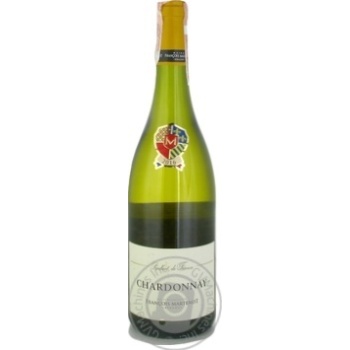 Вино Francois Martenot Chardonnay біле сухе 0.75л х6 купити, ціни на МегаМаркет - фото 1