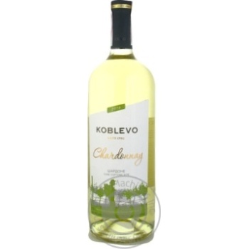 Wine chardonnay Koblevo white dry 9.5-14% 1500ml Ukraine - buy, prices for MegaMarket - photo 1