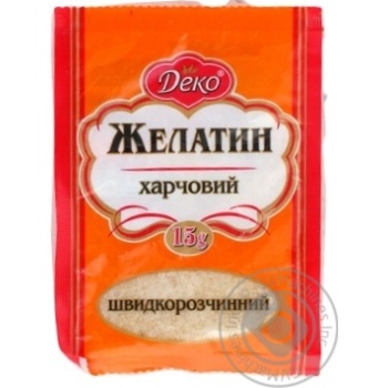 Gelatin Deko for baking 15g - buy, prices for MegaMarket - photo 1