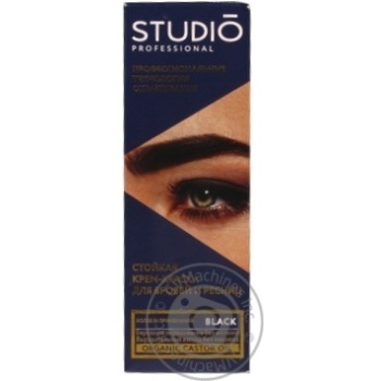 Фарба д/брів та вій Studio 50/30 мл Чорна купити, ціни на МегаМаркет - фото 2