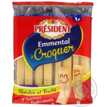 Cheese emmental President hard 45% 144g - buy, prices for MegaMarket - photo 1