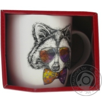 Keramia Cup Cheerful Muzzle Raccoon 360ml 21-279-045 - buy, prices for MegaMarket - photo 1