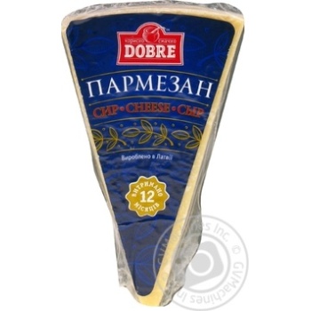 Сир Dobre Пармезан твердий 12 місяців визрівання 47% 200г купити, ціни на МегаМаркет - фото 1