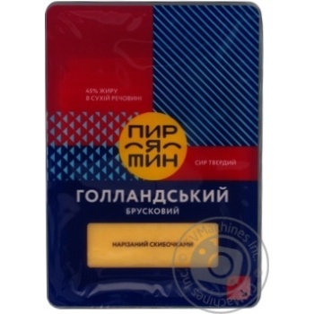 Cheese dutch Piryatin hard 45% 150g - buy, prices for MegaMarket - photo 1