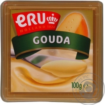 Сир плавлений ERU Gouda 48% 100г купити, ціни на МегаМаркет - фото 1