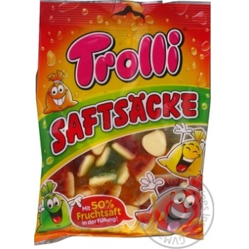 Конфеты Trolli Сочные мешочки фруктовые жевательные 175г купить, цены на МегаМаркет - фото 1