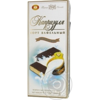 Торт ХБФ Бісквіт-Шоколад Капризуля вафельний з молочною начинкою 260г купити, ціни на МегаМаркет - фото 4