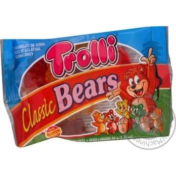 Цукерки Trolli Classic Bears фруктові жувальні 50г х12 купити, ціни на МегаМаркет - фото 1