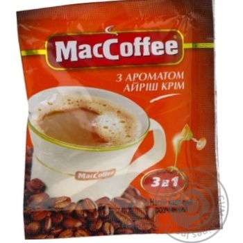 Напій MacCoffe кавовий по-ірландськи 18г х20 купить, цены на МегаМаркет - фото 1