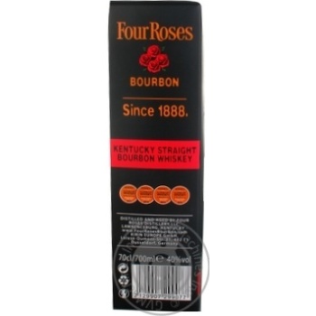 Виски Four Roses Bourbon 40% 0,7л + 2 бокала в коробке - купить, цены на МегаМаркет - фото 3