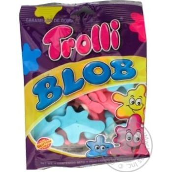 Цукерки Trolli Blob Клякса фруктові жувальні 100г х12 купить, цены на МегаМаркет - фото 1