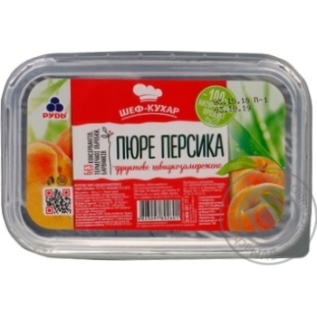 Пюре персика Рудь Шеф-кухар фруктове швидкозаморожене 500г купити, ціни на МегаМаркет - фото 1