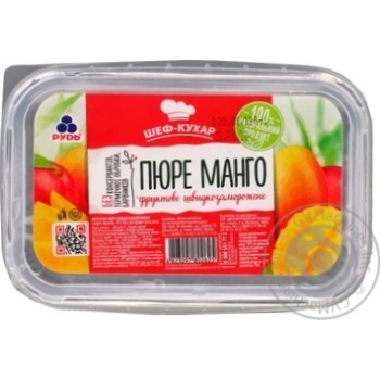Пюре манго Рудь Шеф-кухар фруктове швидкозаморожене 500г купити, ціни на МегаМаркет - фото 1