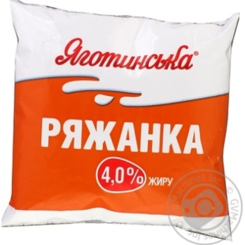 Ряжанка Яготинська 4% 450г купити, ціни на МегаМаркет - фото 1