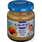 Пюре Карапуз Яблуко-Персик і Сир 4+ 125г х6