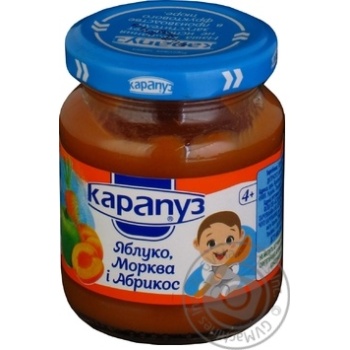 Puree Karapuz carrot for children from 4 months 125g glass jar - buy, prices for MegaMarket - photo 1