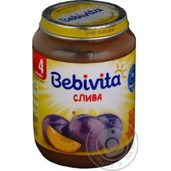 Bebivita for children from 4 months plum puree 190g - buy, prices for MegaMarket - photo 4