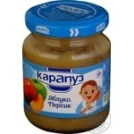 Puree Karapuz apple-peach for children from 4 months 125g glass jar