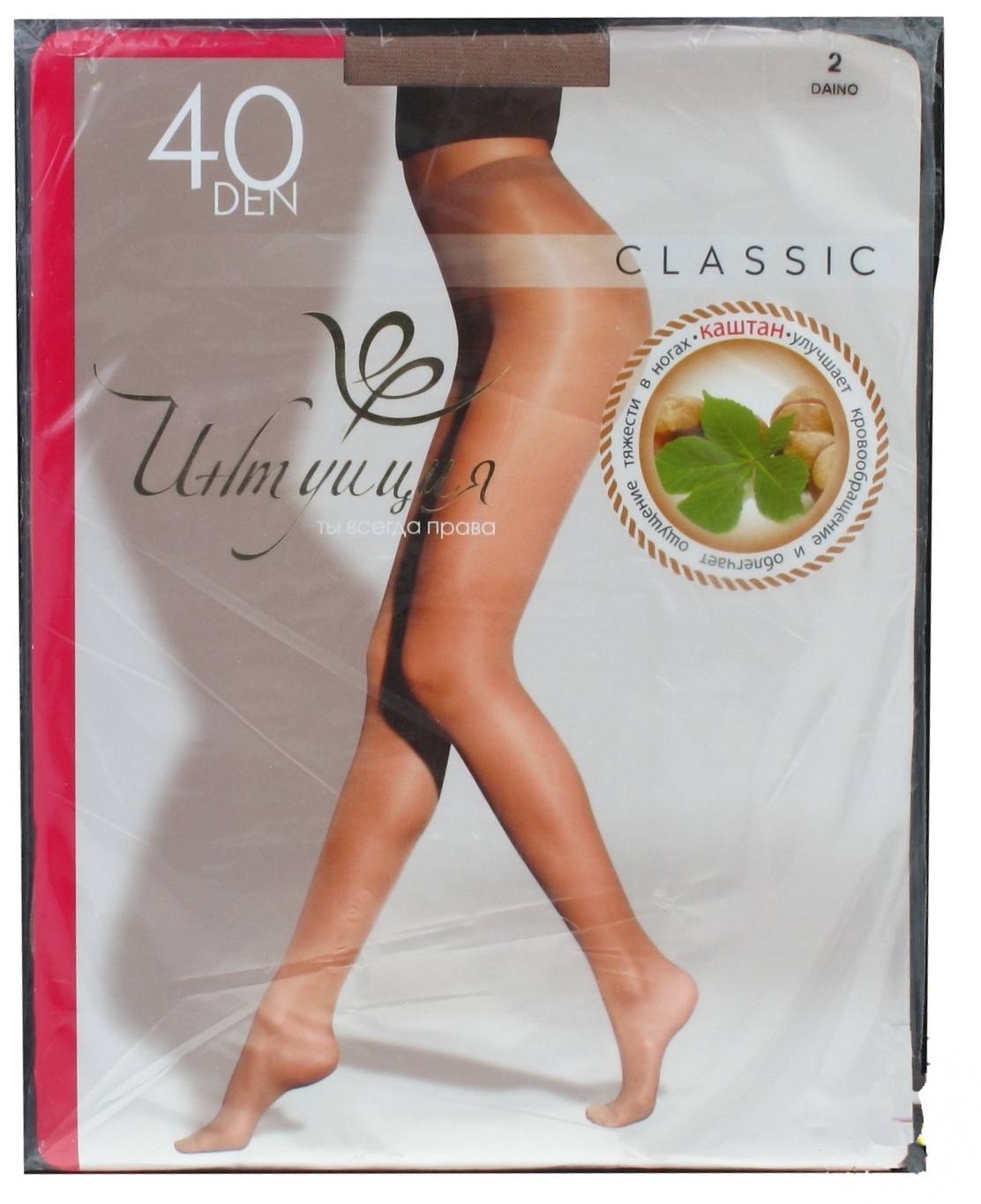

Колготки Intuicia Classic женские бежевые 40ден 2р