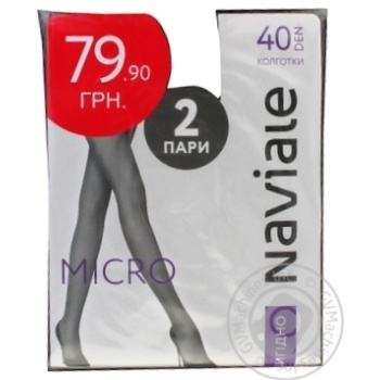 Naviale Micro 40 Den 4s Nero Women Tights 2pairs - buy, prices for MegaMarket - photo 3