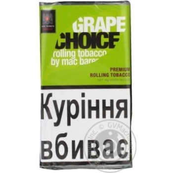 Табак Mac Baren Grape choice 40г купить, цены на МегаМаркет - фото 1