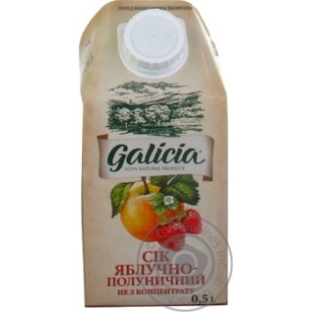 Сок Galicia яблочно-клубничный 0,5л купить, цены на МегаМаркет - фото 1