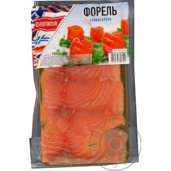 Fish trout Flotilia light-salted 100g - buy, prices for MegaMarket - photo 1