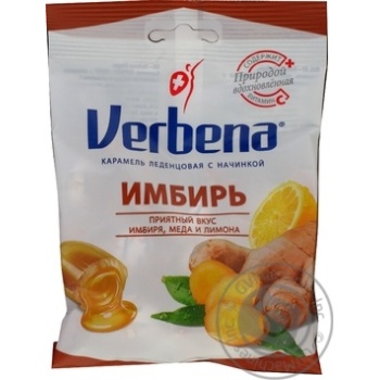 Льодяники Verbena Імбир з вітаміном С 60г купити, ціни на МегаМаркет - фото 3